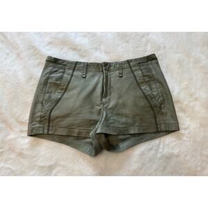 Rag & Bone Olive Green Lambs Leather Shorts